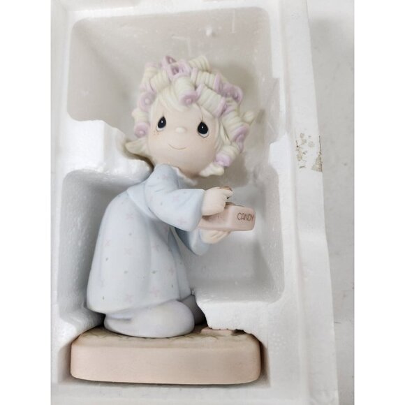 VTG Enesco Precious Moments Figurine The Spirit Is Willing But The Flesh Is Weak - Picture 1 of 8